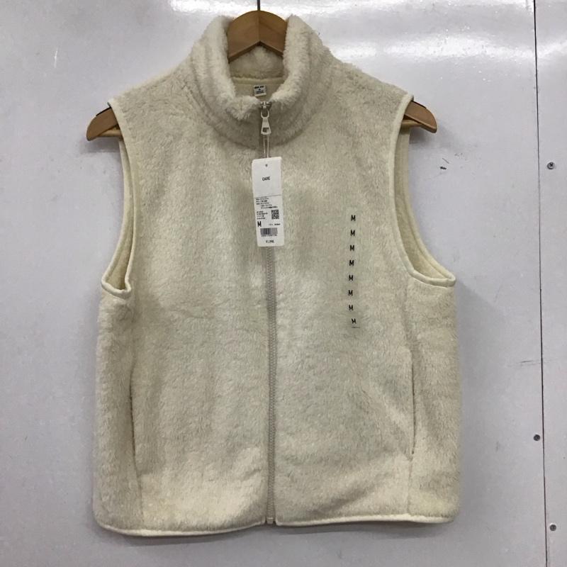 ユニクロ UNIQLO ベスト ベスト ファーリーフリースベスト M 無地 オフホワイト / オフホワイト / レディース USED 古着 中古 10158658