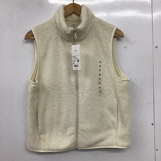 ユニクロ UNIQLO ベスト ベスト ファーリーフリースベスト M 無地 オフホワイト / オフホワイト / レディース USED 古着 中古 10158658