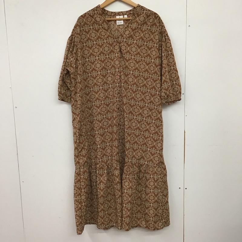 ニコアンド niko and... ワンピース ロングスカート 半袖ロングワンピース シャツワンピース フロントボタン 3 プリント マルチカラー / マルチカラー / multicolor レディース USED 古着 中古 10158660