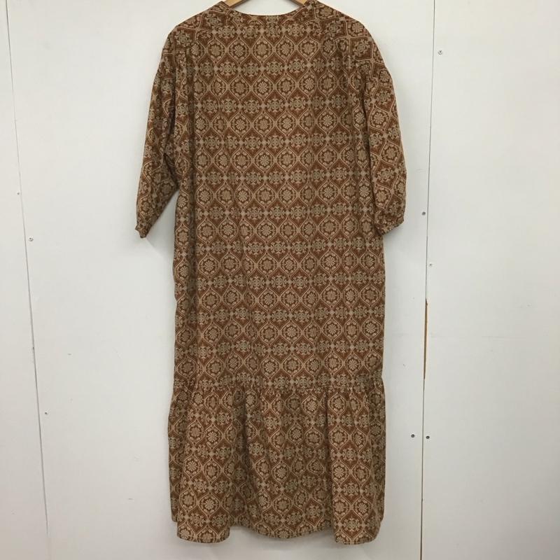 ニコアンド niko and... ワンピース ロングスカート 半袖ロングワンピース シャツワンピース フロントボタン 3 プリント マルチカラー / マルチカラー / multicolor レディース USED 古着 中古 10158660
