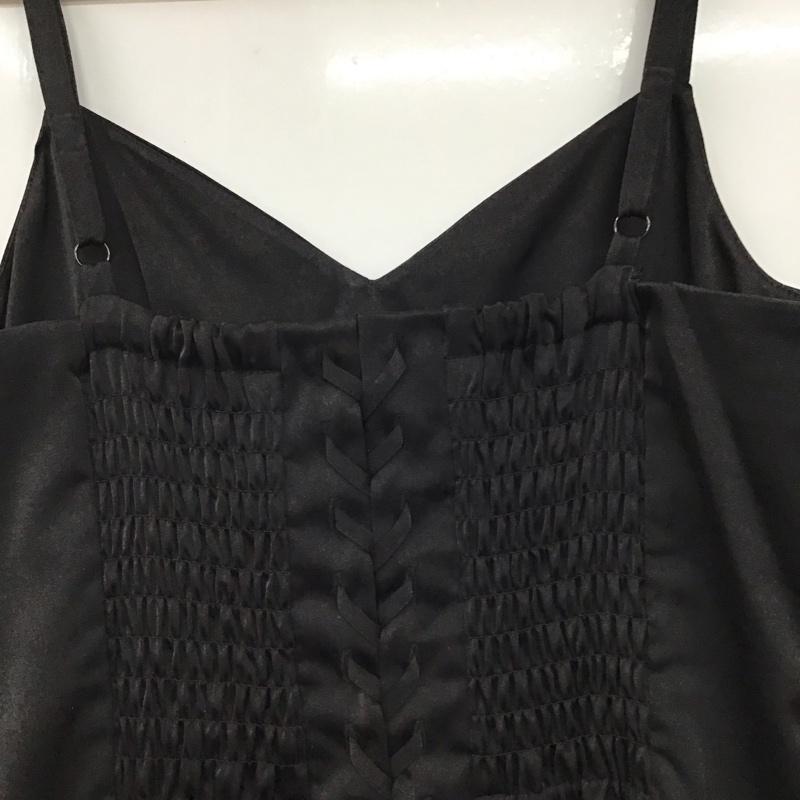 ナイスクラップ NICE CLAUP ワンピース ロングスカート ロングワンピース ノースリーブワンピース フレアスカート FREE 無地 黒 / ブラック / black レディース USED 古着 中古 10158670