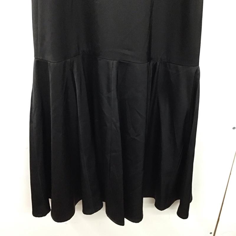 ナイスクラップ NICE CLAUP ワンピース ロングスカート ロングワンピース ノースリーブワンピース フレアスカート FREE 無地 黒 / ブラック / black レディース USED 古着 中古 10158670