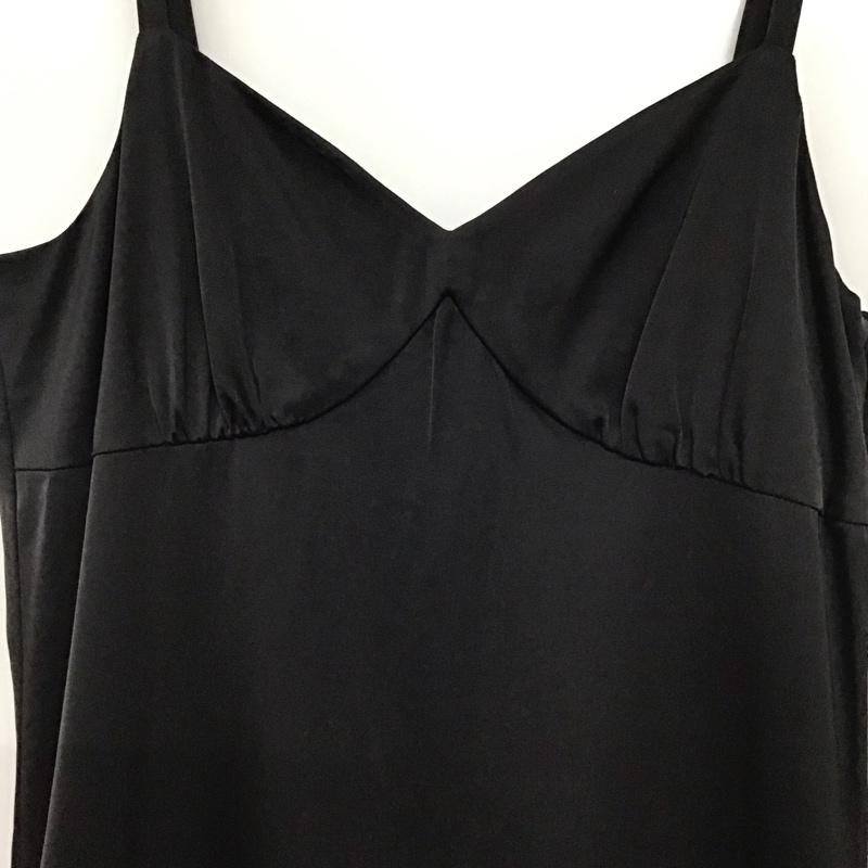 ナイスクラップ NICE CLAUP ワンピース ロングスカート ロングワンピース ノースリーブワンピース フレアスカート FREE 無地 黒 / ブラック / black レディース USED 古着 中古 10158670