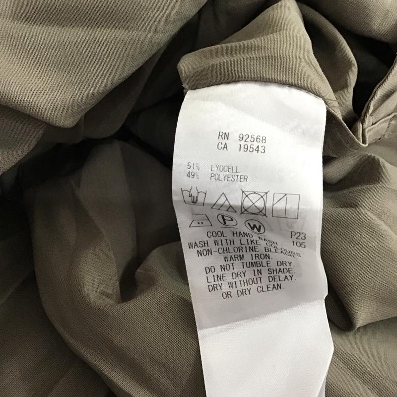 ニジュウサンク 23区 ワンピース ロングスカート 長袖ロングワンピース シャツワンピース フロントボタン 38 無地 カーキ / カーキ / khaki レディース USED 古着 中古 10158671