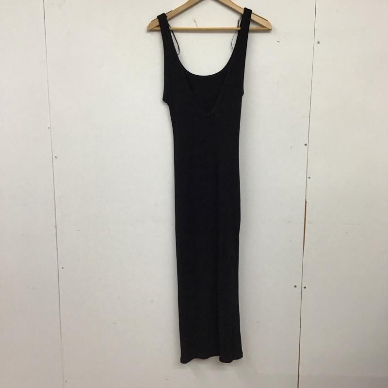ザラ ZARA ワンピース ロングスカート ノースリーブロングワンピース タイトスカート L 無地 黒 / ブラック / black レディース USED 古着 中古 10158675