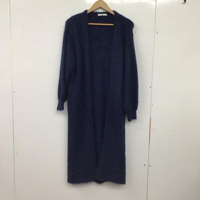 スライ SLY カーディガン 長袖 030bay70-3980 バルーンスリーブカーディガン FREE 無地 紺 / ネイビー / navy レディース USED 古着 中古 10158678