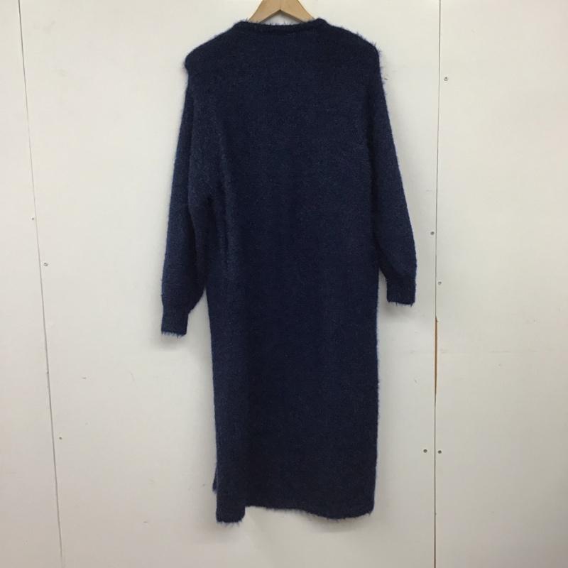 スライ SLY カーディガン 長袖 030bay70-3980 バルーンスリーブカーディガン FREE 無地 紺 / ネイビー / navy レディース USED 古着 中古 10158678