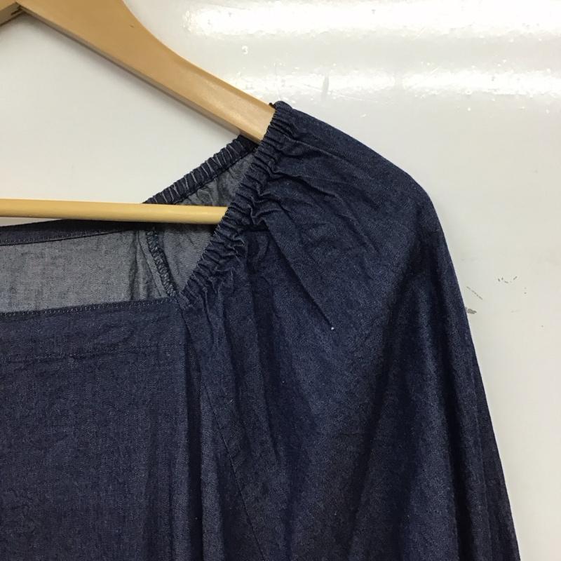 ローリーズファーム LOWRYS FARM ワンピース ロングスカート 長袖ロングワンピース スクエアーネック FREE 無地 インディゴ / インディゴ / Indigo レディース USED 古着 中古 10158686