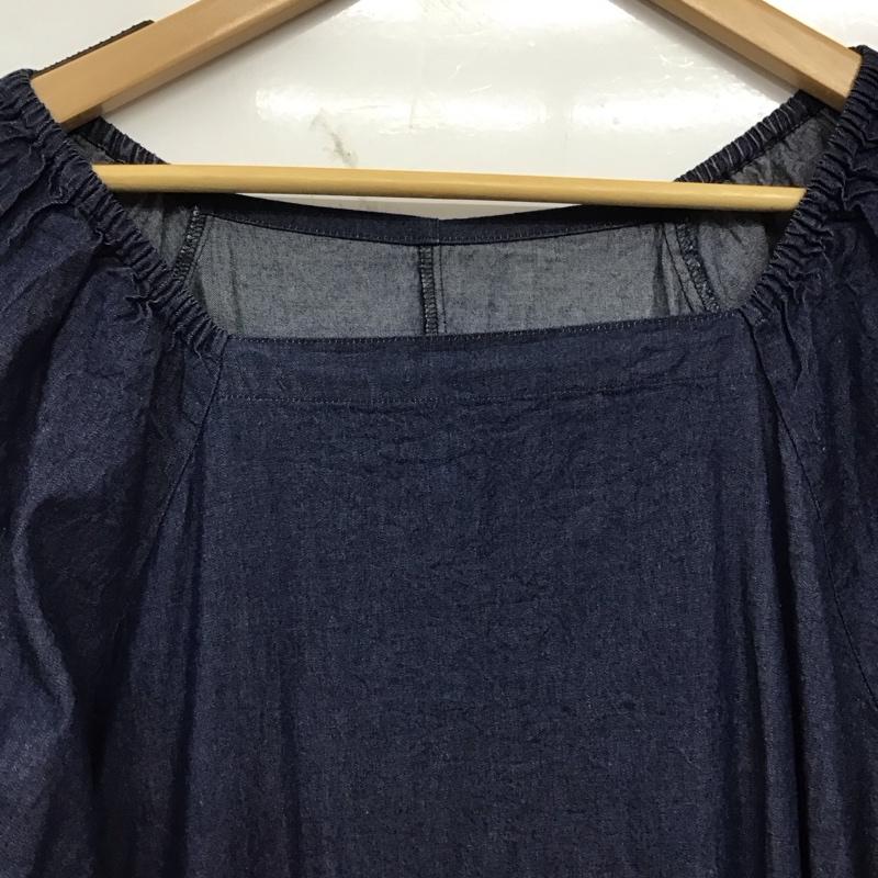ローリーズファーム LOWRYS FARM ワンピース ロングスカート 長袖ロングワンピース スクエアーネック FREE 無地 インディゴ / インディゴ / Indigo レディース USED 古着 中古 10158686