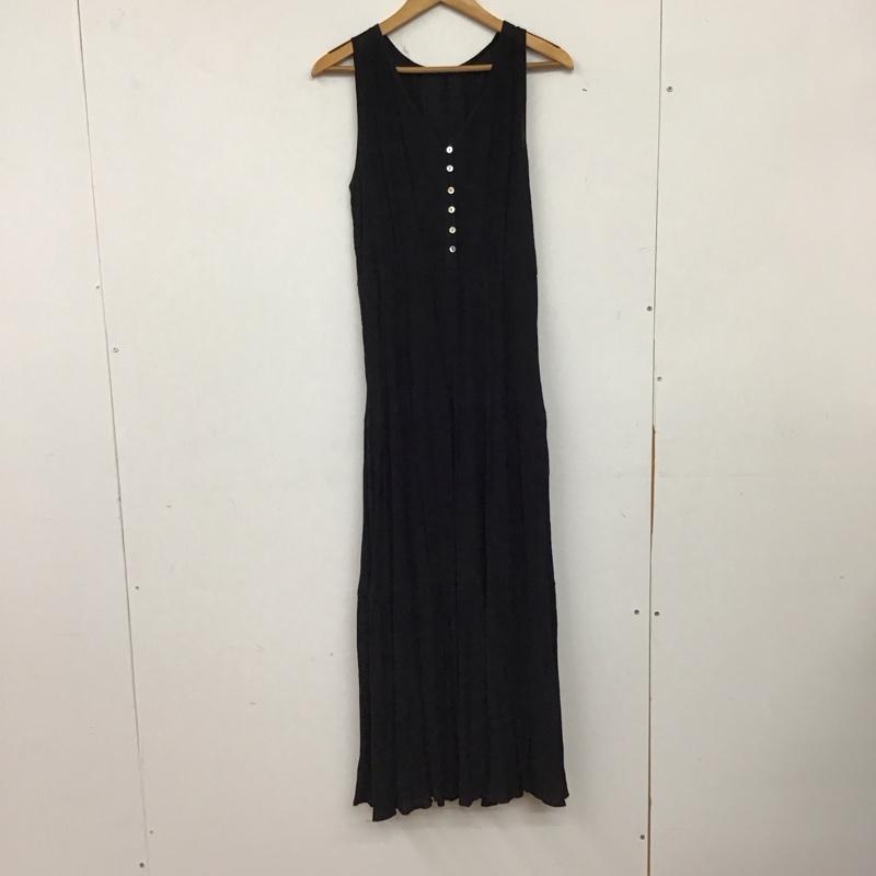 オリーブデオリーブ OLIVE des OLIVE ワンピース ロングスカート ノースリーブロングワンピース フレアスカート M 無地 黒 / ブラック / black レディース USED 古着 中古 10158687
