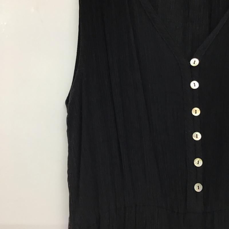 オリーブデオリーブ OLIVE des OLIVE ワンピース ロングスカート ノースリーブロングワンピース フレアスカート M 無地 黒 / ブラック / black レディース USED 古着 中古 10158687