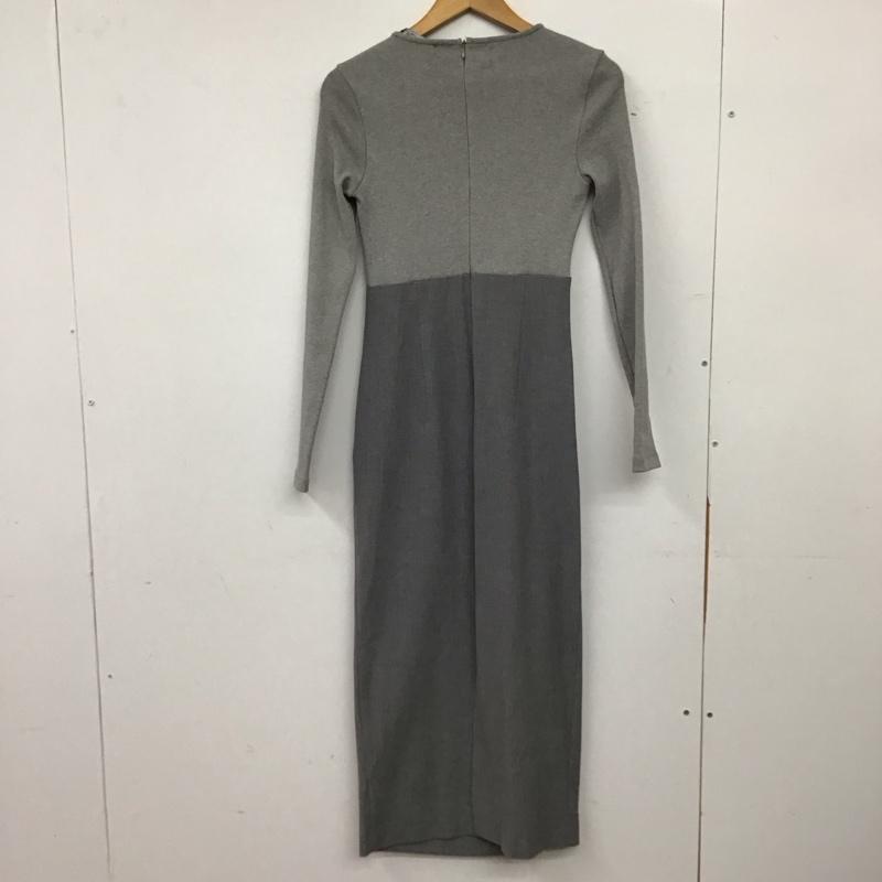 ザラ ZARA ワンピース ロングスカート 長袖ロングワンピース タイトワンピース カジュアルワンピース XS 無地 灰 / グレー / gray レディース USED 古着 中古 10158692