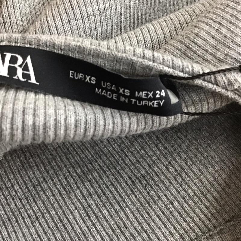 ザラ ZARA ワンピース ロングスカート 長袖ロングワンピース タイトワンピース カジュアルワンピース XS 無地 灰 / グレー / gray レディース USED 古着 中古 10158692
