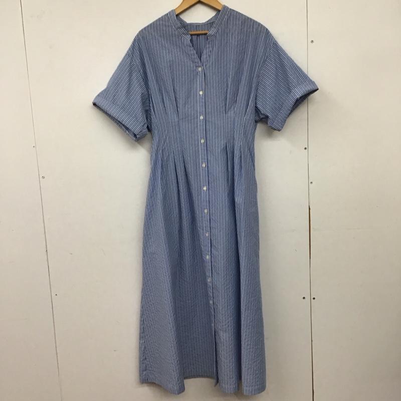 オペークドットクリップ OPAQUE.CLIP ワンピース ロングスカート 半袖シャツワンピース ロングワンピース ノーカラー 40 ストライプ マルチカラー / マルチカラー / multicolor レディース USED 古着 中古 10158695
