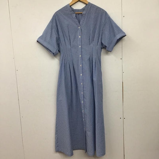 オペークドットクリップ OPAQUE.CLIP ワンピース ロングスカート 半袖シャツワンピース ロングワンピース ノーカラー 40 ストライプ マルチカラー / マルチカラー / multicolor レディース USED 古着 中古 10158695