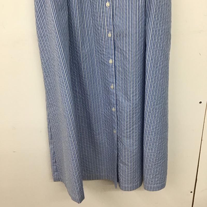 オペークドットクリップ OPAQUE.CLIP ワンピース ロングスカート 半袖シャツワンピース ロングワンピース ノーカラー 40 ストライプ マルチカラー / マルチカラー / multicolor レディース USED 古着 中古 10158695