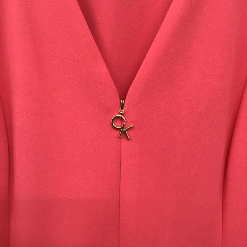 カルバン・クライン Calvin Klein ワンピース ロングスカート ノースリーブロングワンピース フレアスカート 無地 桃 / ピンク / pink レディース USED 古着 中古 10158696