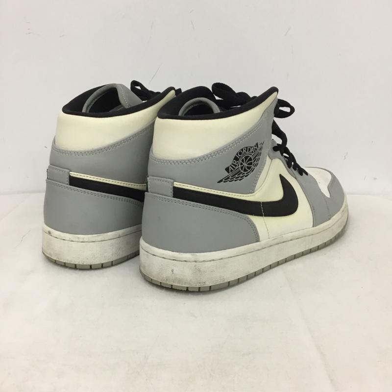 ジョーダンブランド JORDAN BRAND スニーカー スニーカー 554724-092 AIR JORDAN 1 MID 28cm 箱有 28.0cm ロゴ、文字 白 / ホワイト / white X 灰 / グレー / gray X 黒 / ブラック / black メンズ USED 古着 中古 10158712
