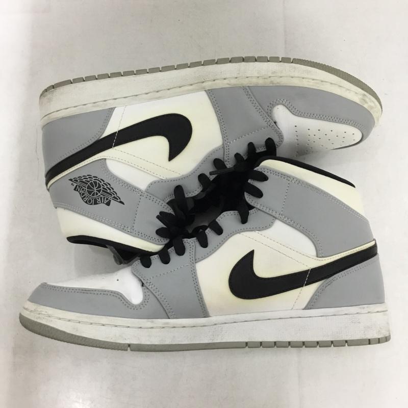 ジョーダンブランド JORDAN BRAND スニーカー スニーカー 554724-092 AIR JORDAN 1 MID 28cm 箱有 28.0cm ロゴ、文字 白 / ホワイト / white X 灰 / グレー / gray X 黒 / ブラック / black メンズ USED 古着 中古 10158712
