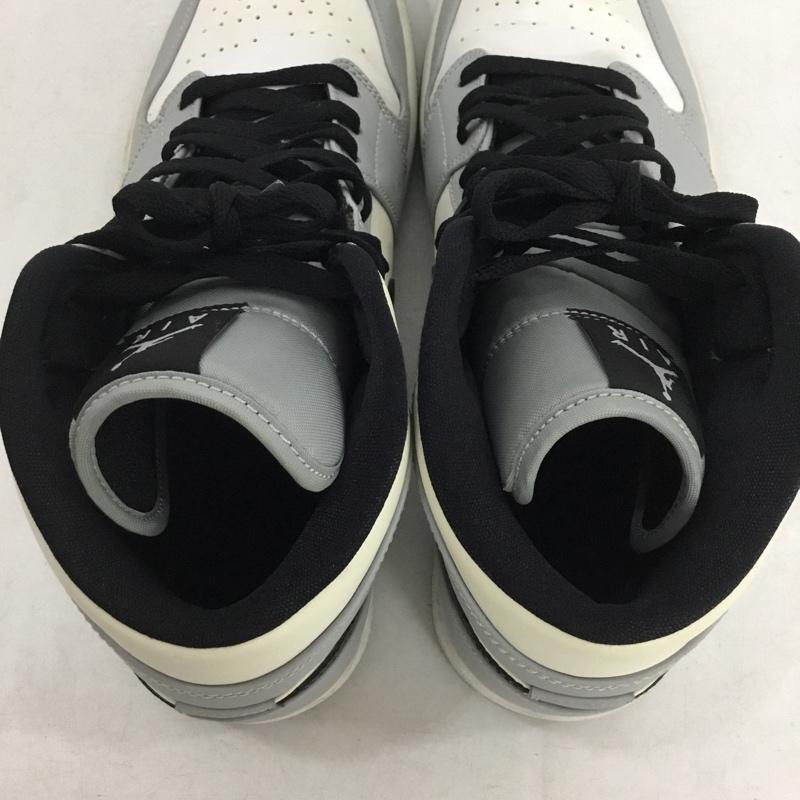 ジョーダンブランド JORDAN BRAND スニーカー スニーカー 554724-092 AIR JORDAN 1 MID 28cm 箱有 28.0cm ロゴ、文字 白 / ホワイト / white X 灰 / グレー / gray X 黒 / ブラック / black メンズ USED 古着 中古 10158712