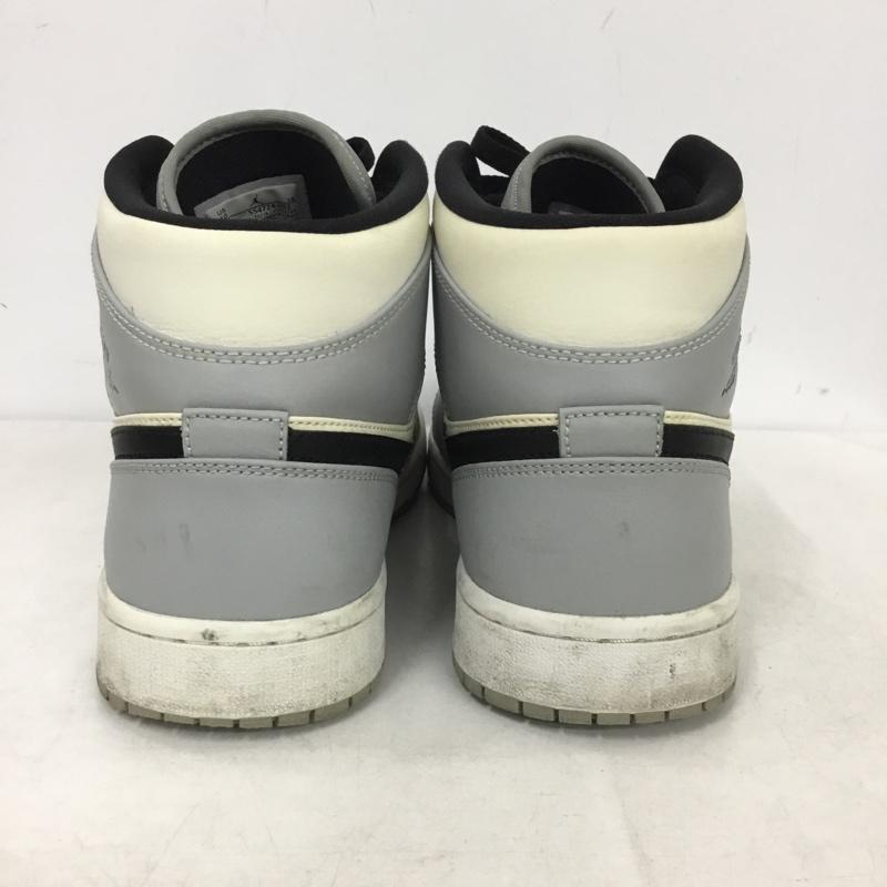ジョーダンブランド JORDAN BRAND スニーカー スニーカー 554724-092 AIR JORDAN 1 MID 28cm 箱有 28.0cm ロゴ、文字 白 / ホワイト / white X 灰 / グレー / gray X 黒 / ブラック / black メンズ USED 古着 中古 10158712