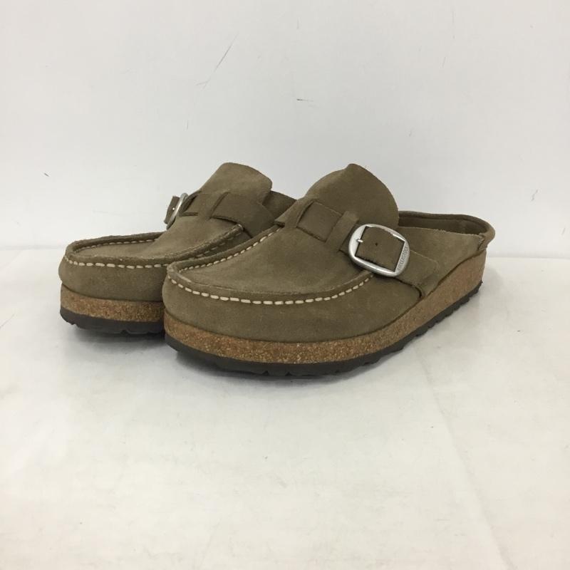 ビルケンシュトック BIRKENSTOCK サンダル サンダル バックリー ハーフクロッグ 38 24.5 24.5cm 無地 グレージュ / グレージュ / レディース USED 古着 中古 10158720