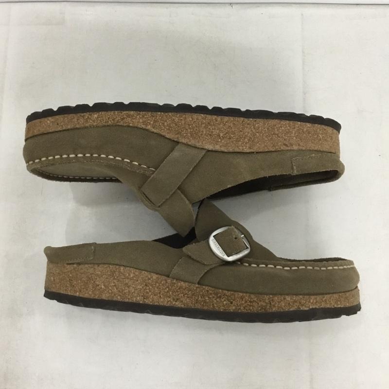 ビルケンシュトック BIRKENSTOCK サンダル サンダル バックリー ハーフクロッグ 38 24.5 24.5cm 無地 グレージュ / グレージュ / レディース USED 古着 中古 10158720