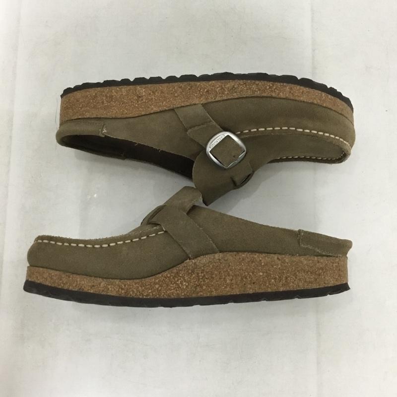 ビルケンシュトック BIRKENSTOCK サンダル サンダル バックリー ハーフクロッグ 38 24.5 24.5cm 無地 グレージュ / グレージュ / レディース USED 古着 中古 10158720