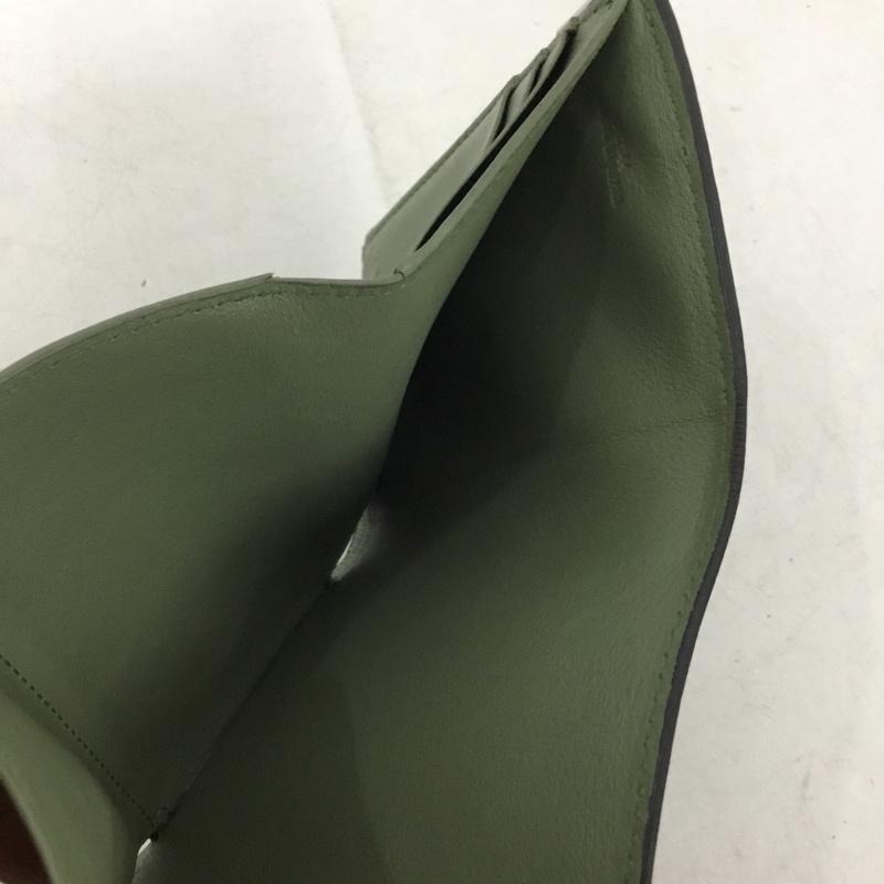 ロエベ LOEWE 財布 コンパクト財布 アナグラムロゴ 三つ折り 箱有 ワンポイント 薄緑 / ライトグリーン / レディース USED 古着 中古 10158723
