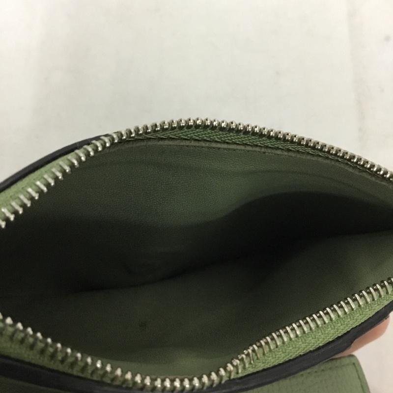 ロエベ LOEWE 財布 コンパクト財布 アナグラムロゴ 三つ折り 箱有 ワンポイント 薄緑 / ライトグリーン / レディース USED 古着 中古 10158723