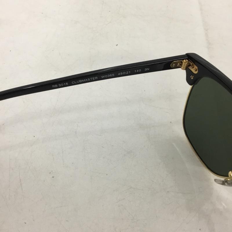 レイバン Ray-Ban めがね・サングラス サングラス RB3016 CLUBMASTER カラーレンズ 箱有 ロゴ、文字 黒 / ブラック / black メンズ USED 古着 中古 10158725