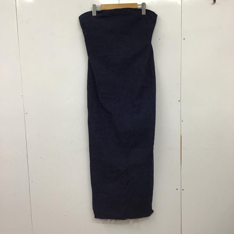 ザラ ZARA スカート ロングスカート デニムロングスカート スリットスカート カジュアルスカート XXL ダメージ加工 インディゴ / インディゴ / Indigo レディース USED 古着 中古 10158738