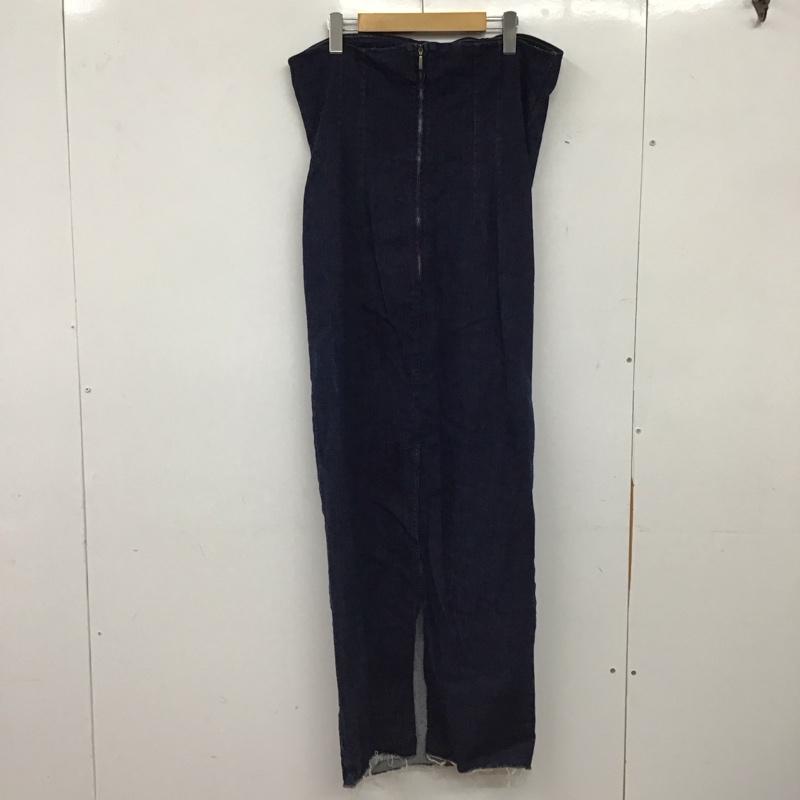 ザラ ZARA スカート ロングスカート デニムロングスカート スリットスカート カジュアルスカート XXL ダメージ加工 インディゴ / インディゴ / Indigo レディース USED 古着 中古 10158738