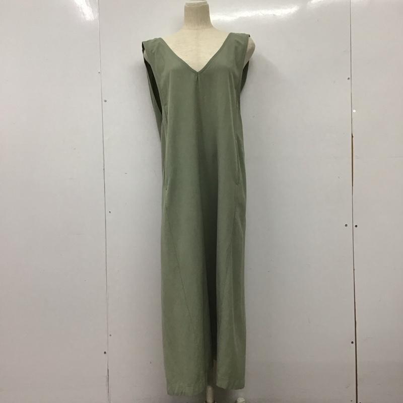 ミルクフェド MILKFED. ワンピース ロングスカート ロングワンピース ノースリーブワンピース ONE SIZE 無地 カーキ / カーキ / khaki レディース USED 古着 中古 10158740