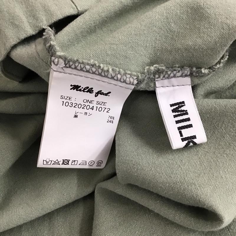 ミルクフェド MILKFED. ワンピース ロングスカート ロングワンピース ノースリーブワンピース ONE SIZE 無地 カーキ / カーキ / khaki レディース USED 古着 中古 10158740
