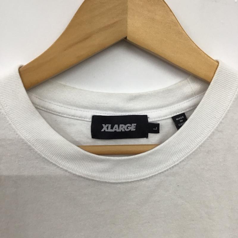 エクストララージ XLARGE Tシャツ 半袖 半袖カットソー プリントTシャツ クルーネックカットソー L プリント 白 / ホワイト / white メンズ USED 古着 中古 10158746