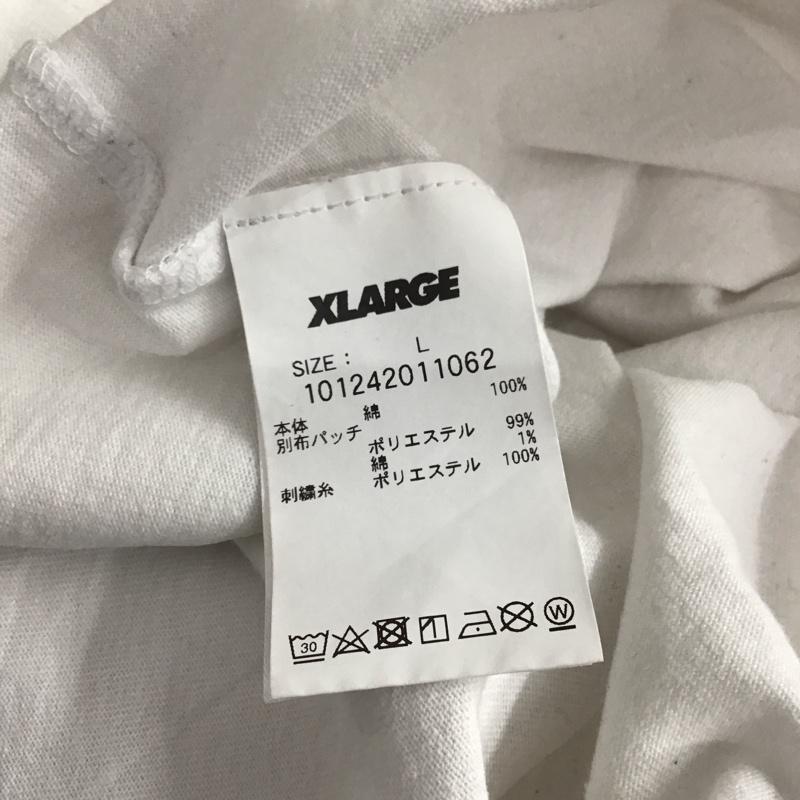 エクストララージ XLARGE Tシャツ 半袖 半袖カットソー プリントTシャツ クルーネックカットソー L プリント 白 / ホワイト / white メンズ USED 古着 中古 10158746