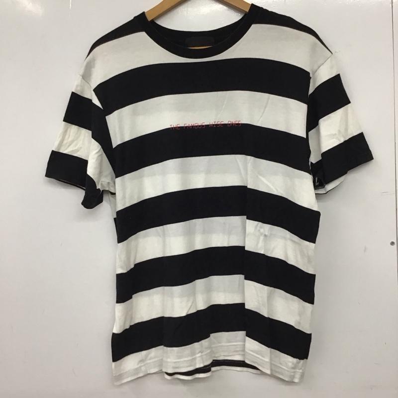 ゴッドセレクショントリプルエックス GOD SELECTION XXX Tシャツ 半袖 半袖カットソー プリントTシャツ クルーネックカットソー S ボーダー柄 白 / ホワイト / white X 黒 / ブラック / black メンズ USED 古着 中古 10158748