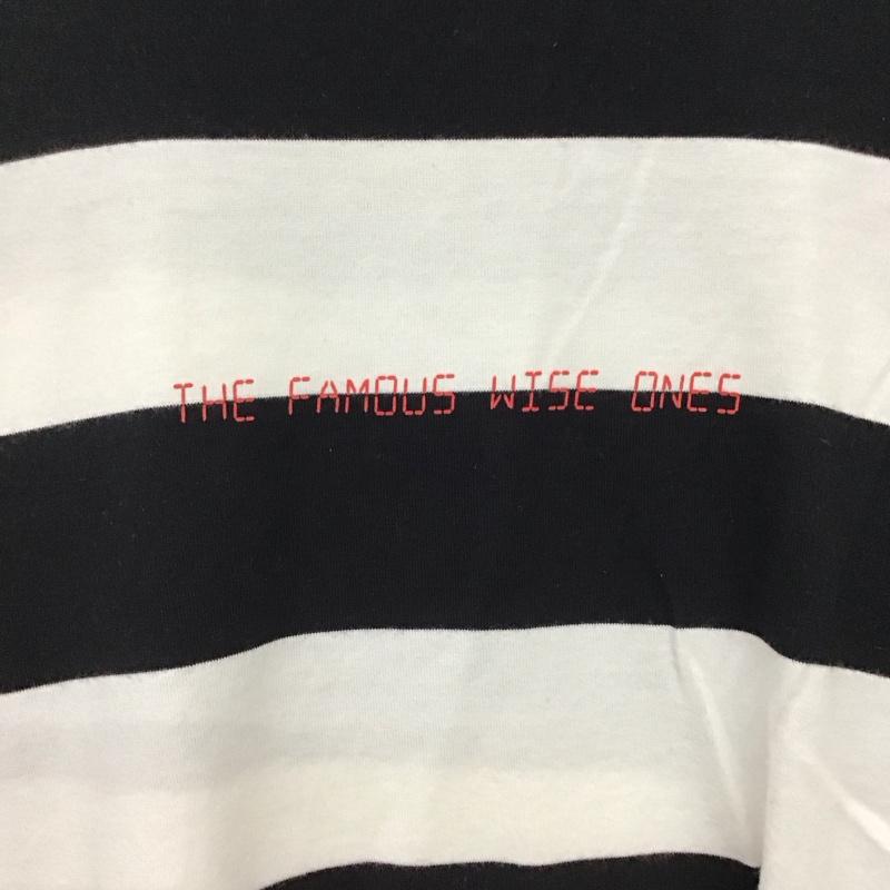 ゴッドセレクショントリプルエックス GOD SELECTION XXX Tシャツ 半袖 半袖カットソー プリントTシャツ クルーネックカットソー S ボーダー柄 白 / ホワイト / white X 黒 / ブラック / black メンズ USED 古着 中古 10158748