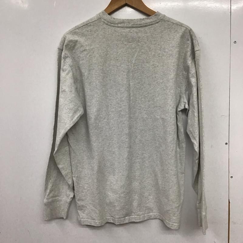 カーハート Carhartt カットソー 長袖 長袖カットソー プリントカットソー クルーネック L ロゴ、文字 灰 / グレー / gray メンズ USED 古着 中古 10158750