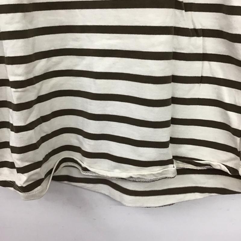 ノンネイティブ nonnative カットソー 長袖 長袖カットソー プリントカットソー 0 ボーダー柄 茶 / ブラウン / brown X アイボリー / アイボリー / メンズ USED 古着 中古 10158753