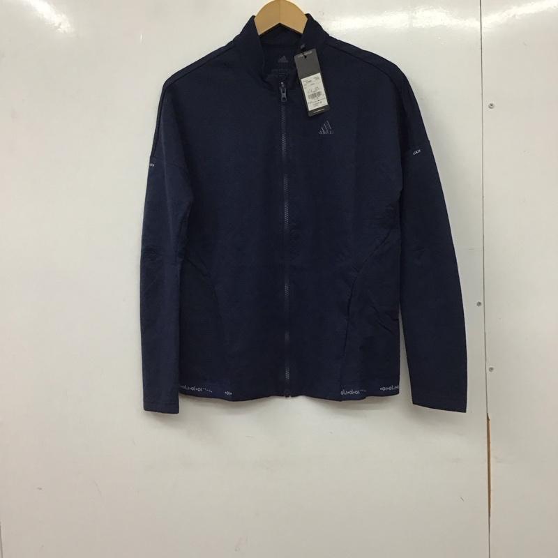 アディダス adidas ジャケット、上着 ジャンパー、ブルゾン FJ3854 ジップジャケット タグ付 L ロゴ、文字 紺 / ネイビー / navy レディース USED 古着 中古 10158754