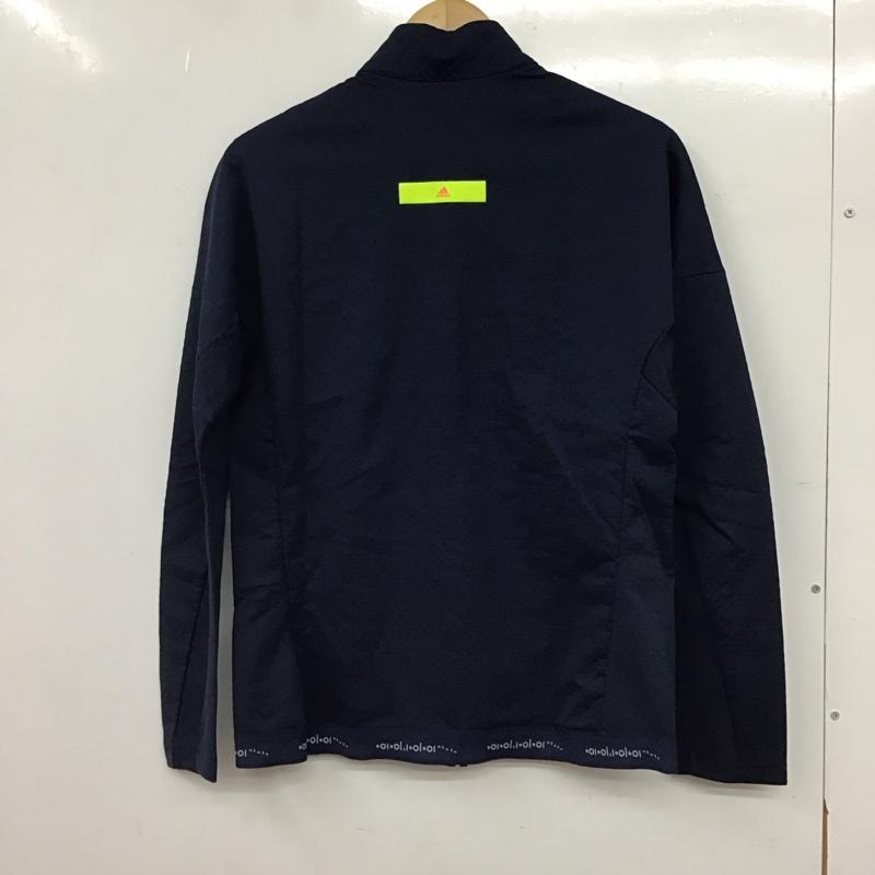 アディダス adidas ジャケット、上着 ジャンパー、ブルゾン FJ3854 ジップジャケット タグ付 L ロゴ、文字 紺 / ネイビー / navy レディース USED 古着 中古 10158754