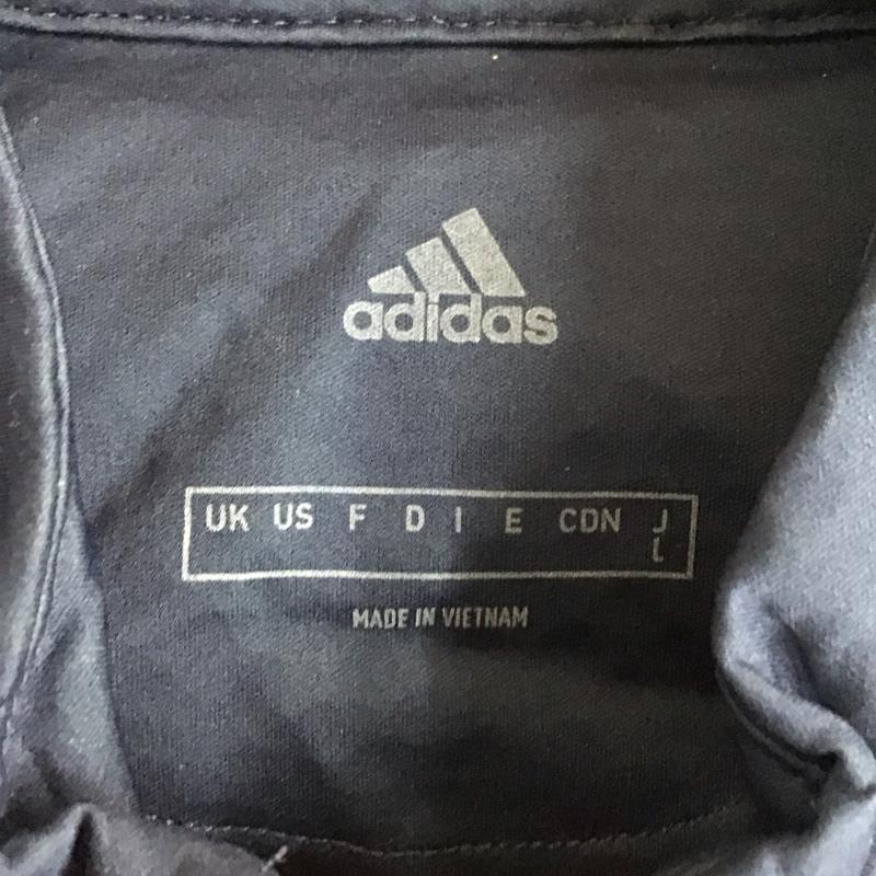 アディダス adidas ジャケット、上着 ジャンパー、ブルゾン FJ3854 ジップジャケット タグ付 L ロゴ、文字 紺 / ネイビー / navy レディース USED 古着 中古 10158754
