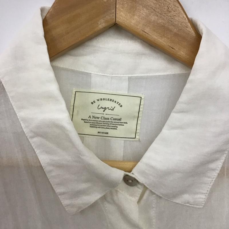 アングリッド Ungrid シャツ、ブラウス 長袖 111920413801 シアールーズシャツ FREE 無地 白 / ホワイト / white レディース USED 古着 中古 10158759