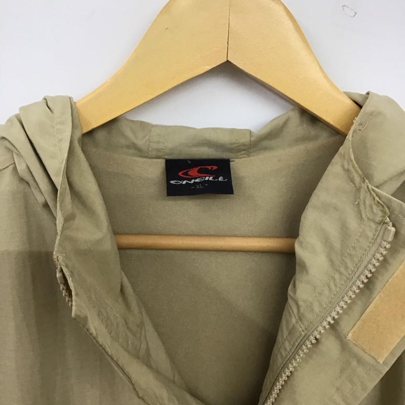 古着 USED ジャケット、上着 ジャンパー、ブルゾン ジップアップジャケット アウター 古着 XL ロゴ、文字 ベージュ / ベージュ / beige メンズ USED 古着 中古 10158760