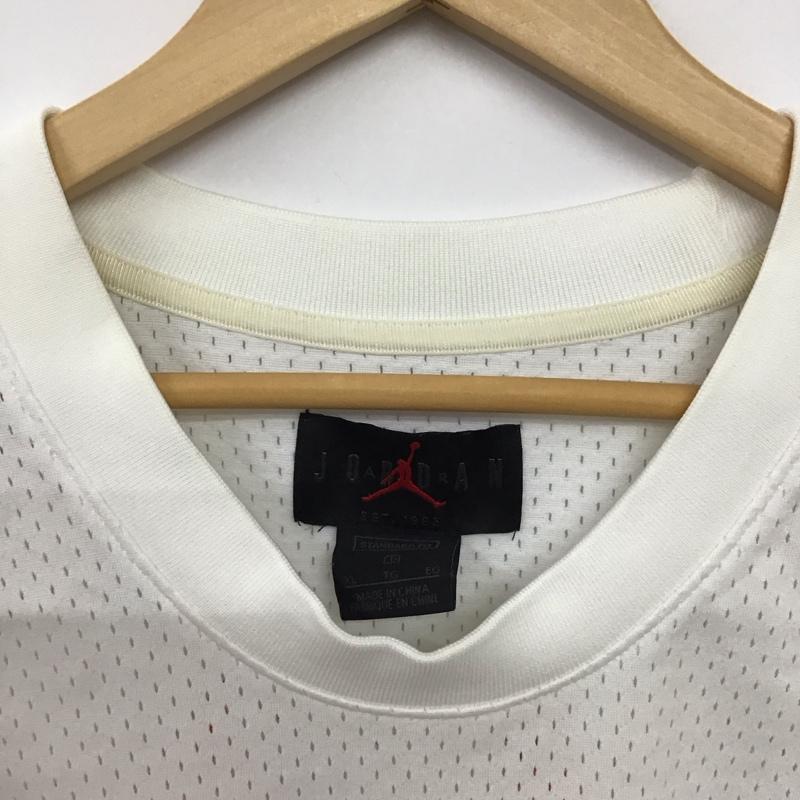 エアジョーダン AIR JORDAN タンクトップ タンクトップ タンクトップ ノースリーブカットソー クルーネック XL ロゴ、文字 白 / ホワイト / white メンズ USED 古着 中古 10158762