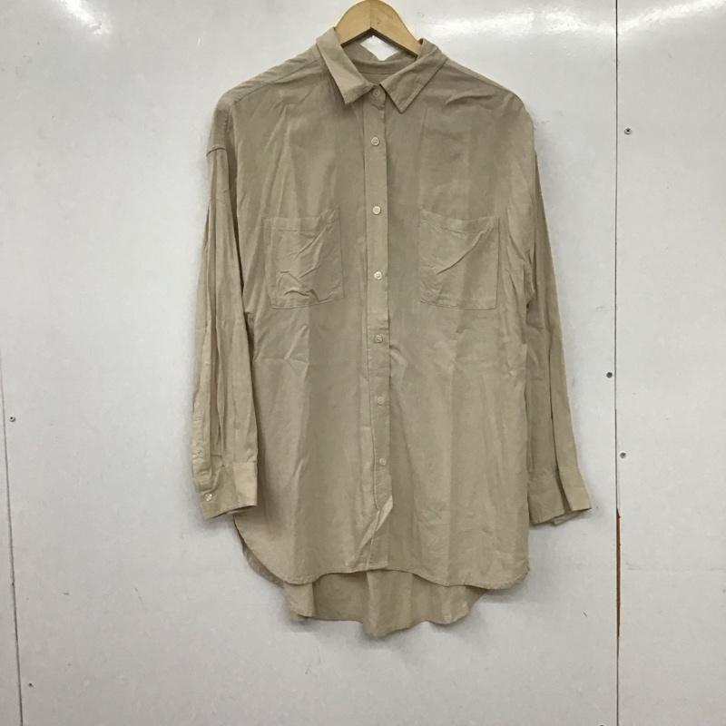 ローリーズファーム LOWRYS FARM シャツ、ブラウス 長袖 FREE 無地 ベージュ / ベージュ / beige レディース USED 古着 中古 10158763