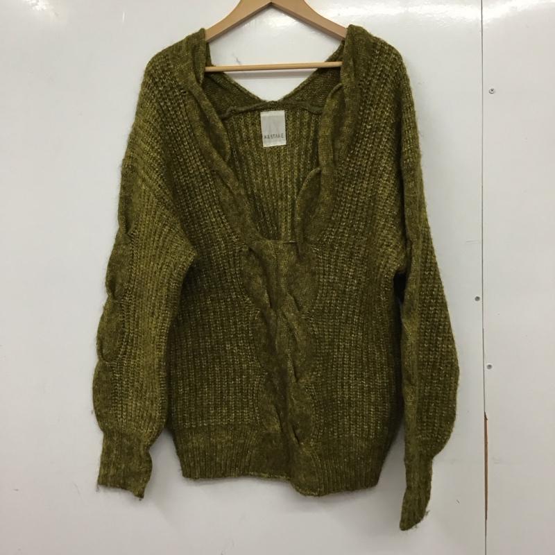 カスタネ Kastane ニット、セーター 長袖 KAZ1002305A0006 FREE 無地 カーキ / カーキ / khaki レディース USED 古着 中古 10158770