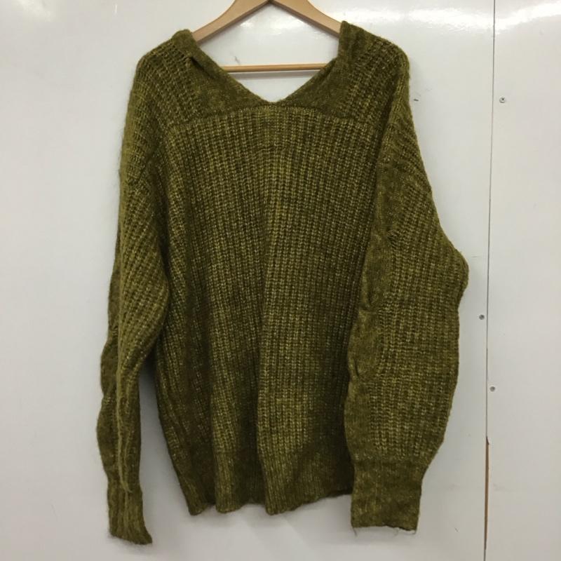 カスタネ Kastane ニット、セーター 長袖 KAZ1002305A0006 FREE 無地 カーキ / カーキ / khaki レディース USED 古着 中古 10158770